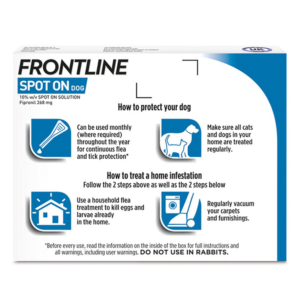 FRONTLINE Spot On Flea & Tick Treatment for Large Dogs 20.01–40kg – 6 Pack - Image 2