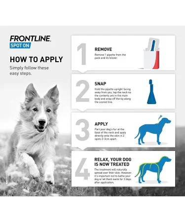 FRONTLINE Spot On Flea & Tick Treatment for Medium Dogs 10–20kg – 6 Pipettes - Image 2