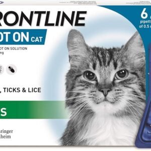 FRONTLINE Spot On Flea & Tick Treatment for Cats – 6 Pipettes & Large Dogs 20–40kg – 3 Pipettes