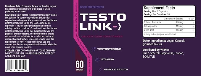 Testo Link Capsules – Male Supplement, 60 Capsules - Image 6