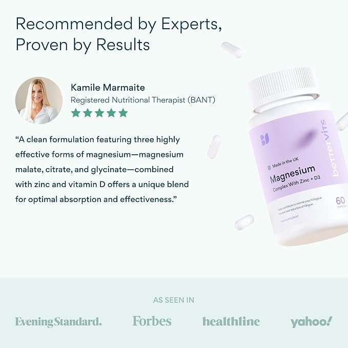 Bettervits Magnesium Glycinate Complex with Citrate, Malate, Zinc & Vitamin D3 - Image 6