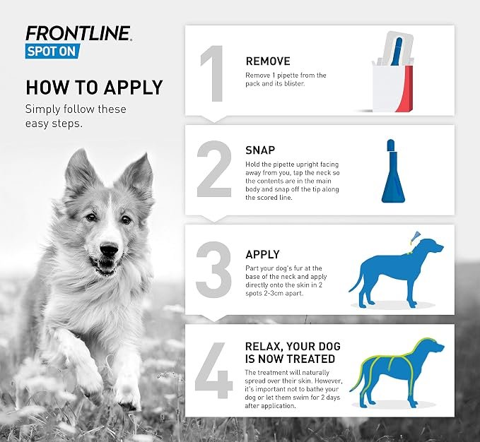 FRONTLINE Spot On Flea & Tick Treatment for Cats – 6 Pipettes & Large Dogs 20–40kg – 3 Pipettes - Image 4