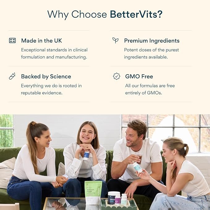 Bettervits Magnesium Glycinate Complex with Citrate, Malate, Zinc & Vitamin D3 - Image 5