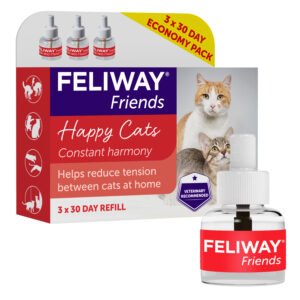 Feliway Friends 48ml Refill 3-Pack – 30 Day Cat Harmony Calming Diffuser Refills