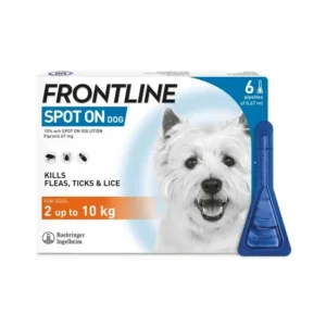 FRONTLINE SPOT-ON Flea & Tick Treatment for Small Dogs 2–10kg – 6 Pipettes