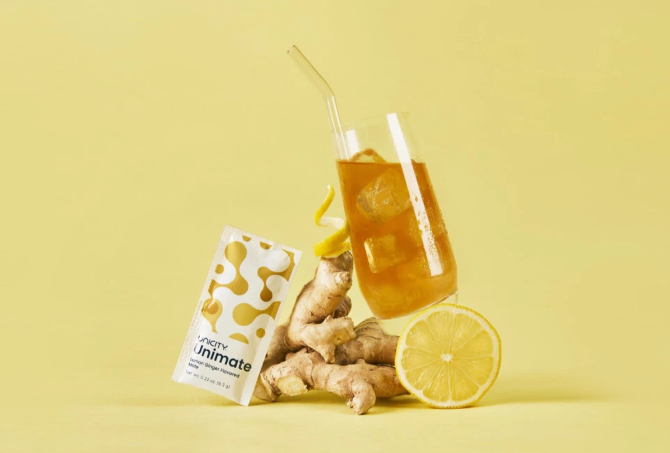 UNICITY Unimate Lemon Ginger Drink Mix – 30 Stick Packs | Natural Lemon Ginger Flavor - Image 10