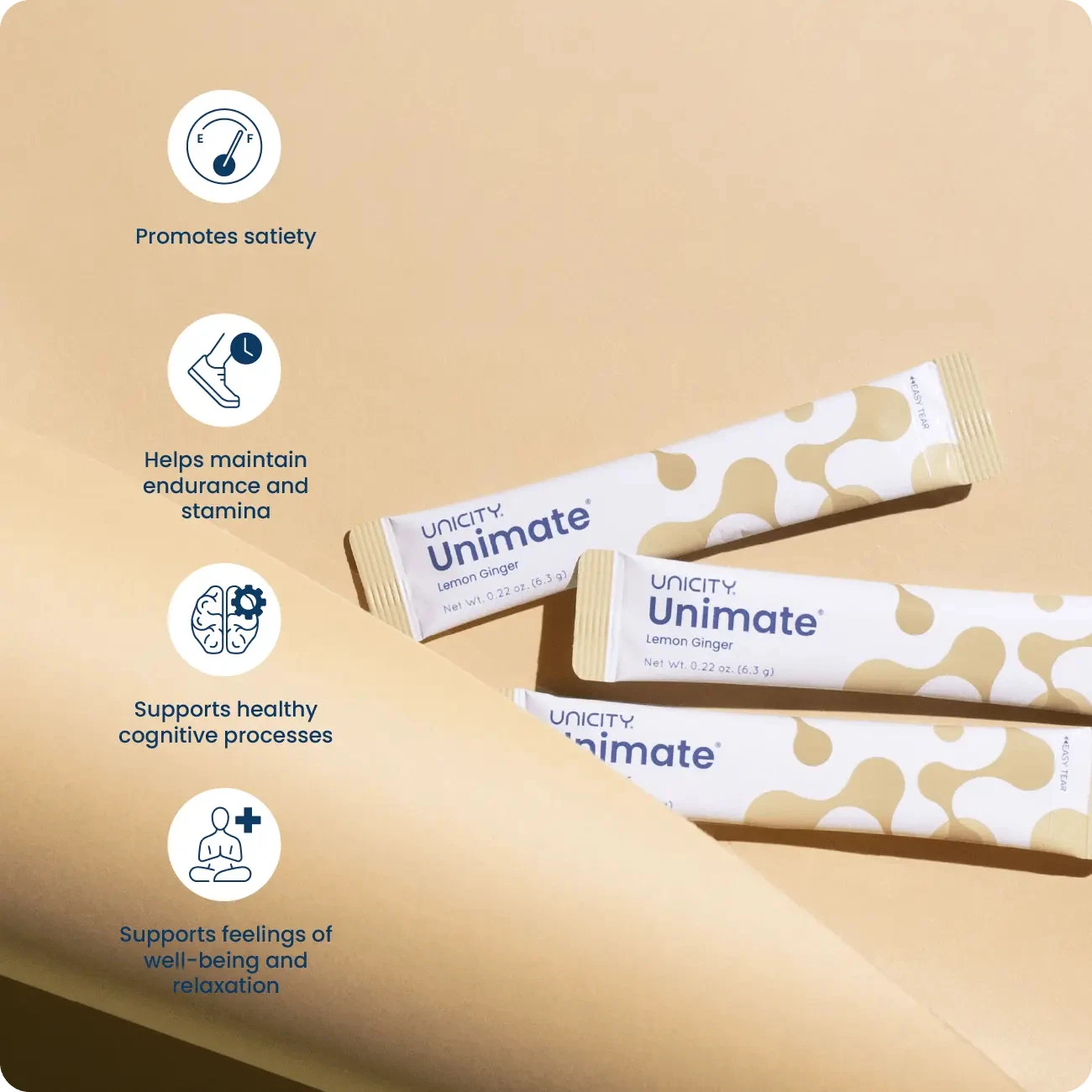 UNICITY Unimate Lemon Ginger Drink Mix – 30 Stick Packs | Natural Lemon Ginger Flavor - Image 9