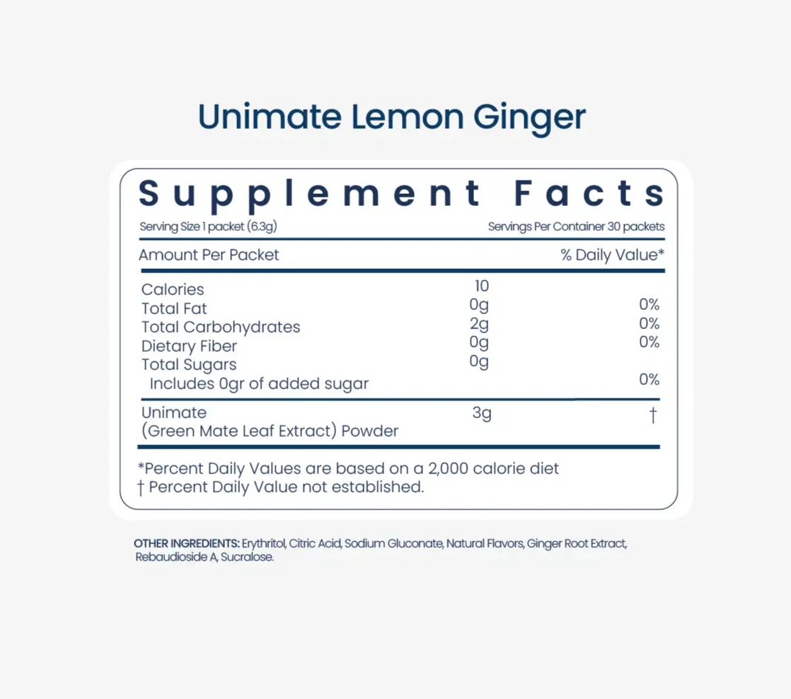 UNICITY Unimate Lemon Ginger Drink Mix – 30 Stick Packs | Natural Lemon Ginger Flavor - Image 6