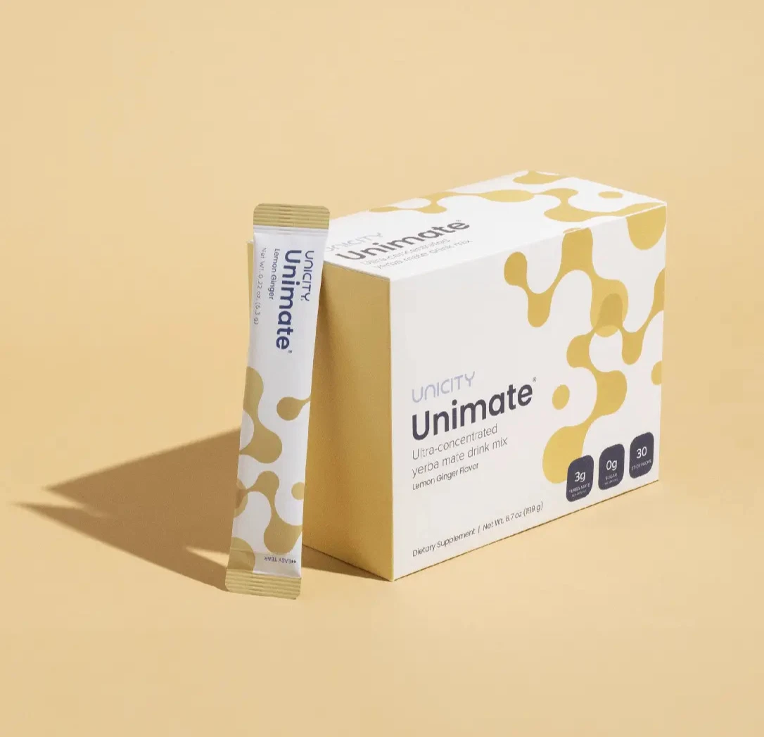 UNICITY Unimate Lemon Ginger Drink Mix – 30 Stick Packs | Natural Lemon Ginger Flavor - Image 5