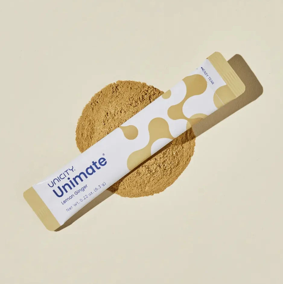 UNICITY Unimate Lemon Ginger Drink Mix – 30 Stick Packs | Natural Lemon Ginger Flavor - Image 4