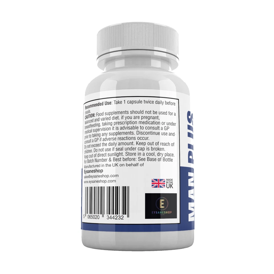 Man Plus Male Enhancement 60 Capsules Food Supplement - Image 2