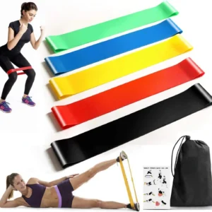 5Pack Skin-Friendly Resistance Loop Bands Fitness Exercise Yoga Set